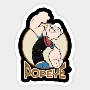 the sailor man - popeye vintage retro cartoon Sticker